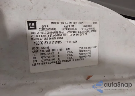 2006 Chevrolet Express Work Van из США, поврежденный, VIN 1GCFG15X161111015